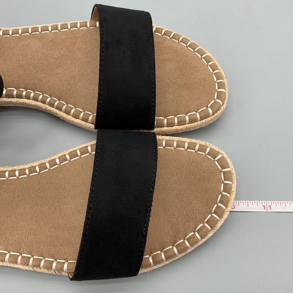 NEW Style & Co Women’s Peggyy Ankle Strap Espadrille Flat Sandals Black Size 8M - Picture 7 of 10